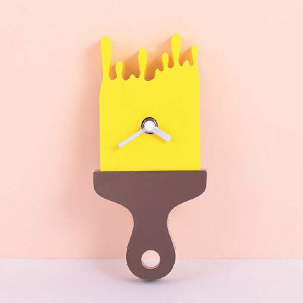 Brush Shaped Wall Clock