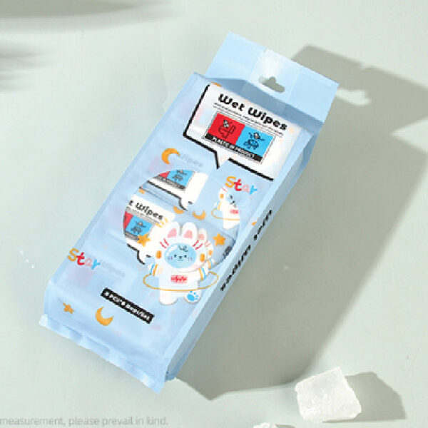 Mini Portable Hand And Mouth Wet Wipes(8 Pcs*8 Bags/Set)