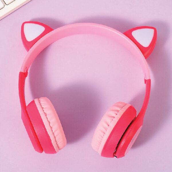 Lovely Cat Ears Styling Wireless Headset 23Bf06 (Pink)