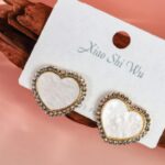 French Dot Drill Shell Earrings - Image 2