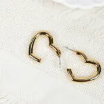 Long And Simple Hollowed-Out Earrings - Image 2