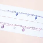 Double-Layer Ab Chain Crystal Pendant Bracelet - Image 2