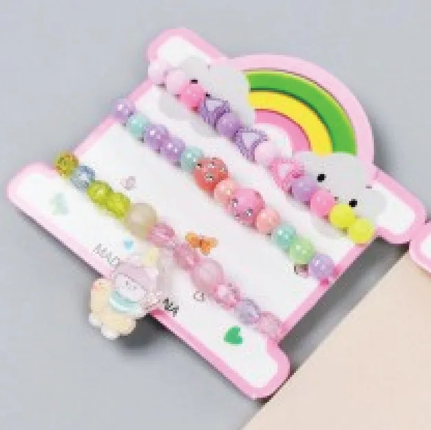 Bag Acrylic Colorful Bead Bracelet (3 Pieces) - Image 2