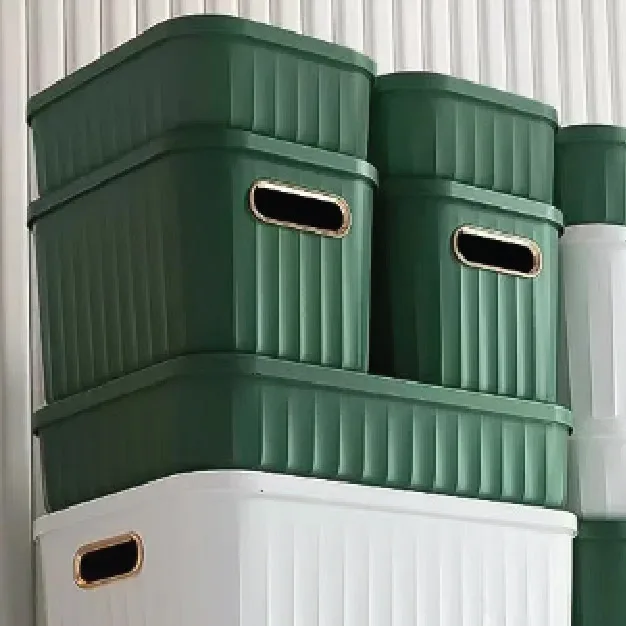 Flat Plastic Storage Organizer Green M - Image 2