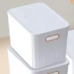 Deep Plastic Storage Organizer White M - Image 2