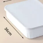 Flat Plastic Storage Organizer White L - Image 2