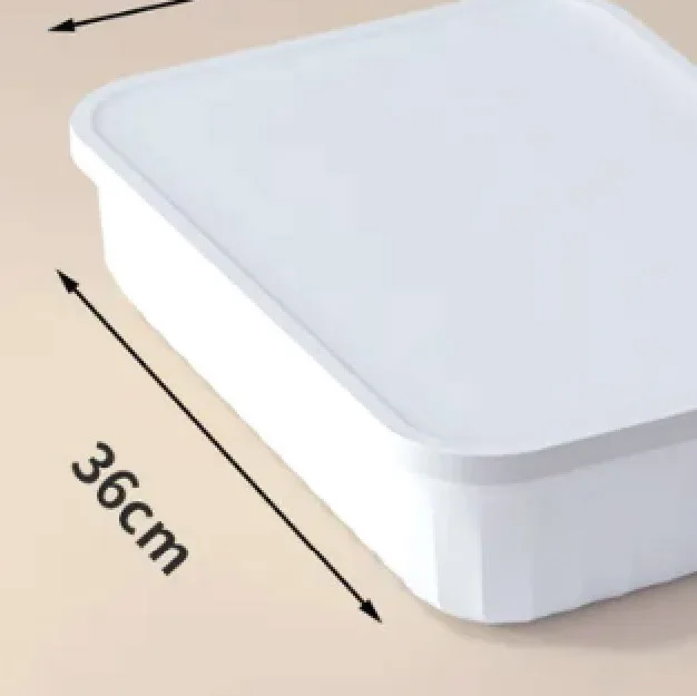 Flat Plastic Storage Organizer White L - Image 2