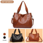 Vintage Plaid Large Capacity Shoulder Bag - Image 2