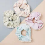 Boxed New Printed Lace Edge Large Intestine Ring - Image 2