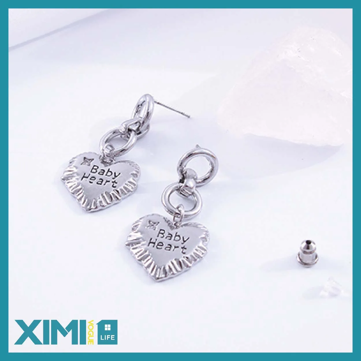 Unique Heart-Shaped Letter Earrings - Image 4