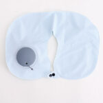 Solid Color Cool Inflatable U-Shaped Pillow (Blue) - Image 2