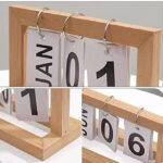 Wooden Page-Turning Desk Calendar For Home Or Office Decor (YWU) - Image 2