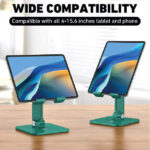 Foldable Phone Tablet Stand Adjustable Desk Holder for iPhone iPad (YWU) - Image 2