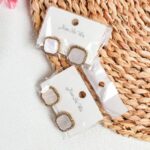 French Dot Drill Shell Earrings - Image 3