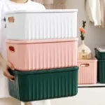 Flat Plastic Storage Organizer Green M - Image 3