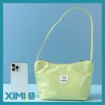 Trendy Macaron Oil Wax Moon Shape Shoulder Bag - Image 3
