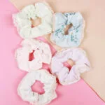 Boxed New Printed Lace Edge Large Intestine Ring - Image 3