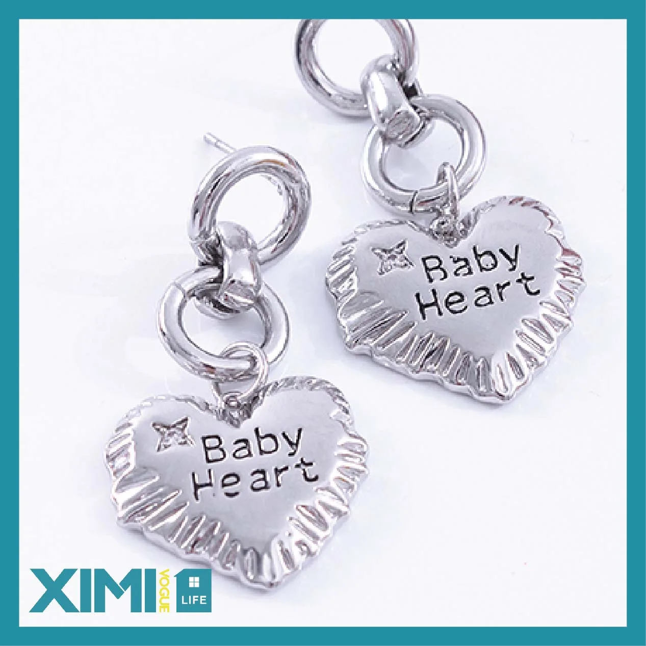Unique Heart-Shaped Letter Earrings - Image 5