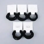 Boxed Five Black Cotton Rubber Bands - Image 3