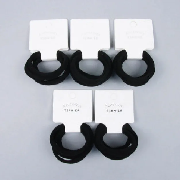 Boxed Five Black Cotton Rubber Bands - Image 3