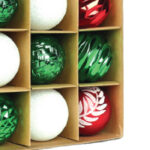 Contrast Color Christmas Ball Gift Box (6CM)(16 PCS)(Red&Green) - Image 3