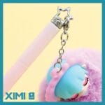 Cute Furry Ball Charm Black Gel Ink Pen(0.5mm) - Image 3