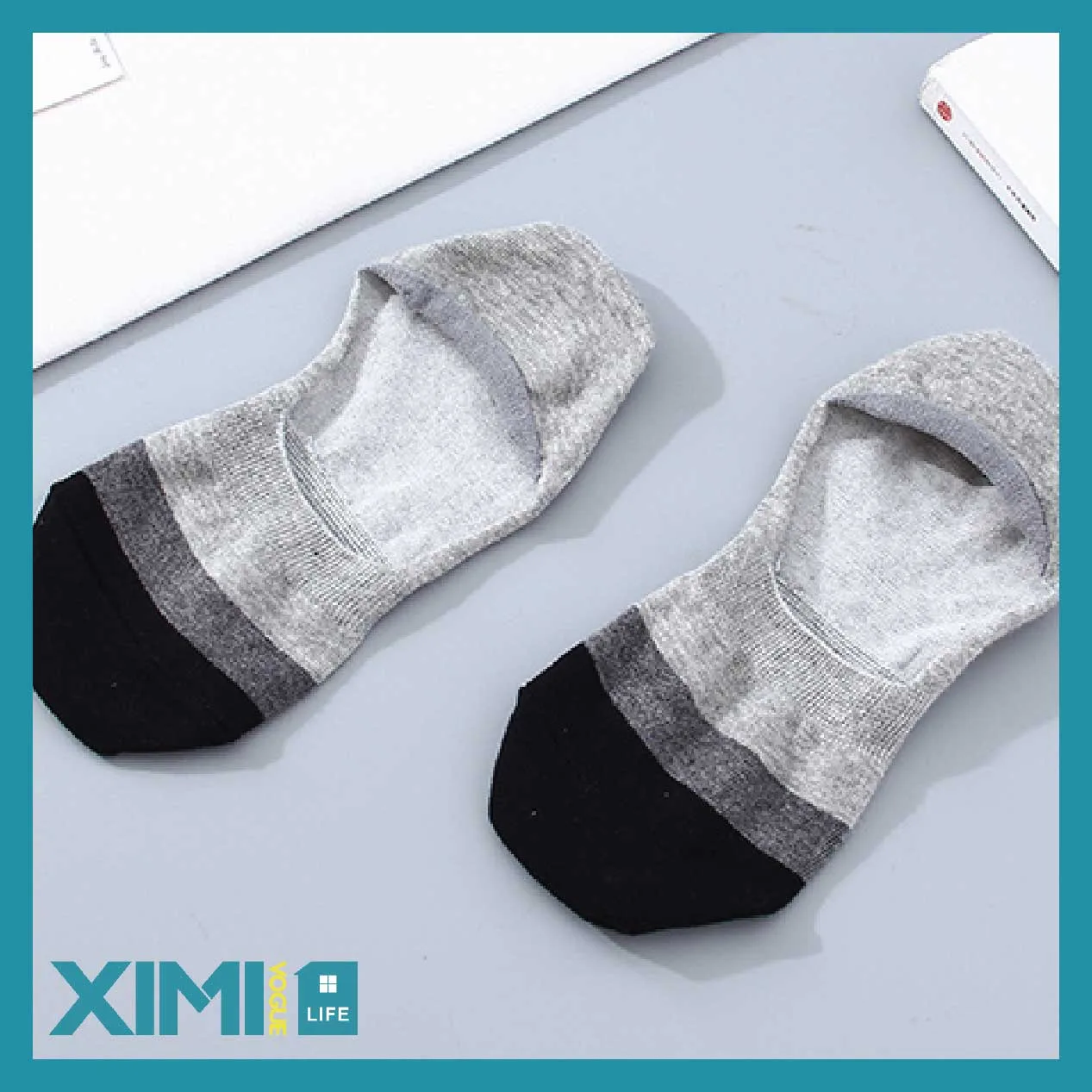 Wide Stripes Invisible Socks for Men(2 Pairs/Set) - Image 5