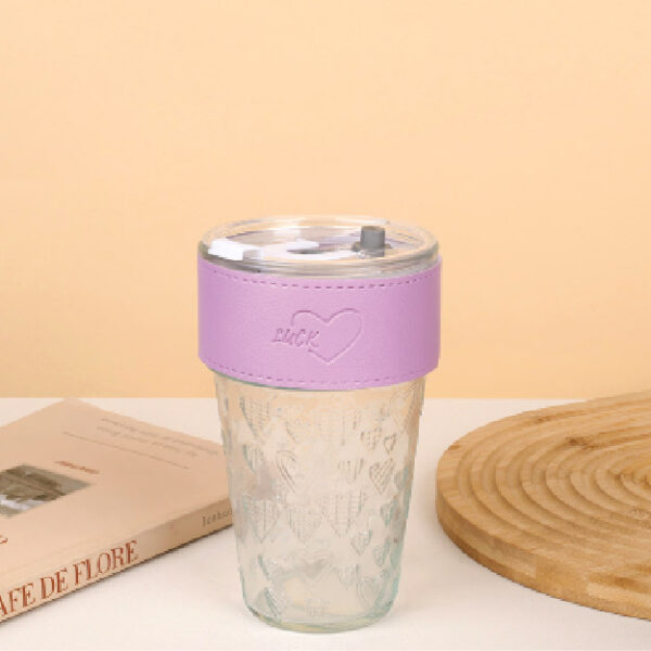 Love Holster Straw Glass (500Ml)