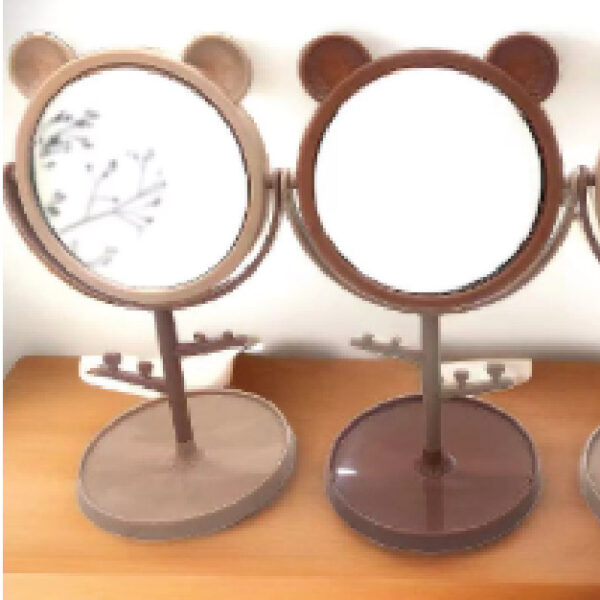 3099 Milk Tea Color Little Bear Mirror (20*12Cm)
