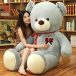 Teddy Bear  Light Grey Color (80Cm) - Image 3