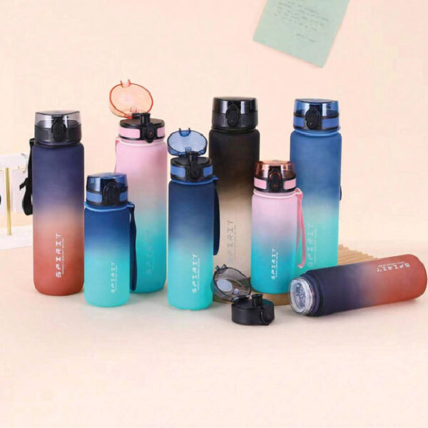 Zj05771 Frosted Water Bottle With Handle  Large Capacity Gradient Water Bottle