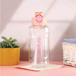 Zj05956 Large Capacity Water Bottle With Straw Leakproof Plastic Sports Bottles Fitness Drinking Bottle