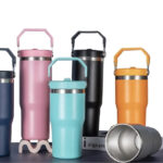Zj15839 Stainless Steel Tumbler With Straw Reusable Cup