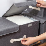 Foldable Storage Box Organizer With Double Cover