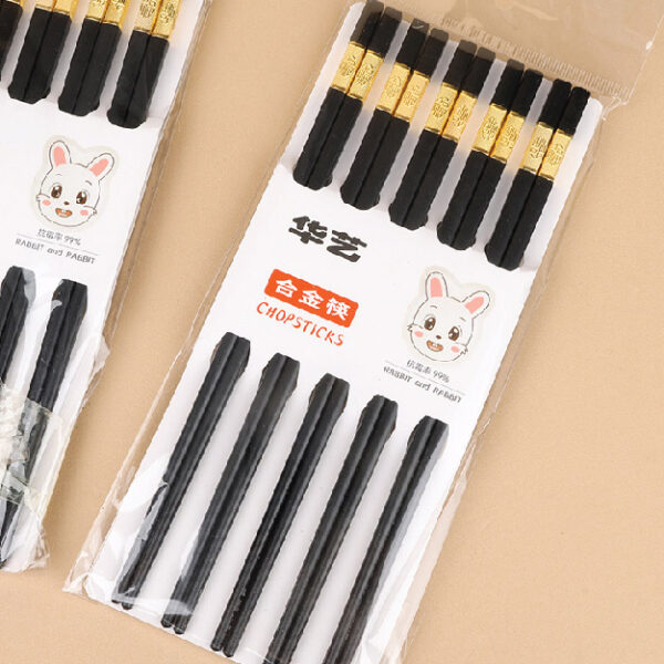 A- 122 Jinfu Alloy Chopsticks (10 Pairs)