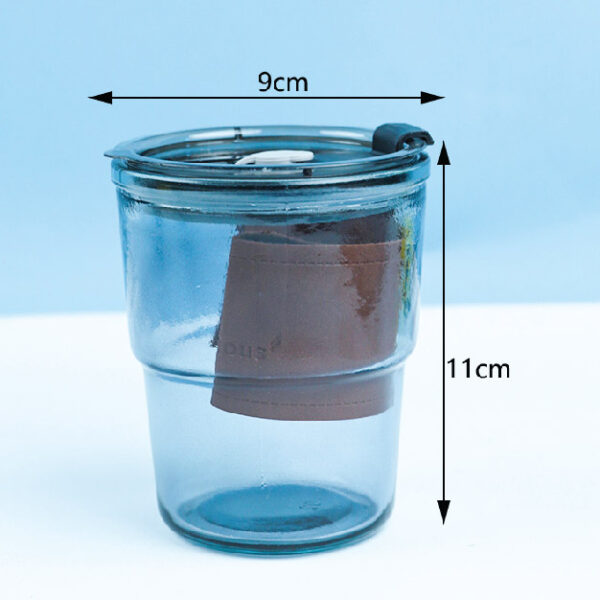 Leather Sleeve Bamboo Joint Straw Cup (With Lid) 92045