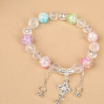 Crack Beads Tassel Pendant Bracelet