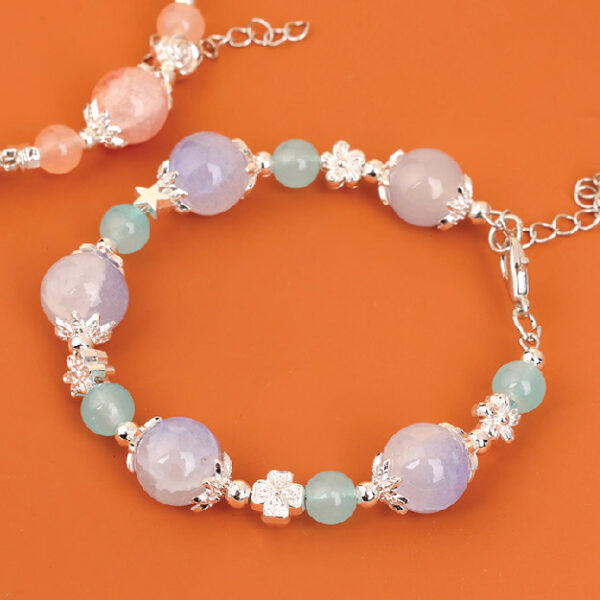 Gradient Ice Flower Crack Bead Bracelet