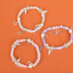 Bamboo Leaf Fivepointed Star Colored Bead Bracelet 4021000470