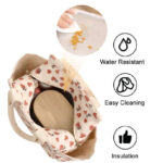 Rh2470 Insulated Lunch Bag  Beigeheartplum Blossom - Image 2
