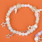Bamboo Leaf Fivepointed Star Colored Bead Bracelet 4021000470 - Image 2