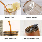 Leather Sleeve Bamboo Joint Straw Cup (With Lid) 92045 - Image 3