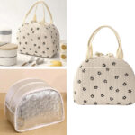 Rh2469 Insulated Lunch Bag Beigeheartplum Blossom - Image 2