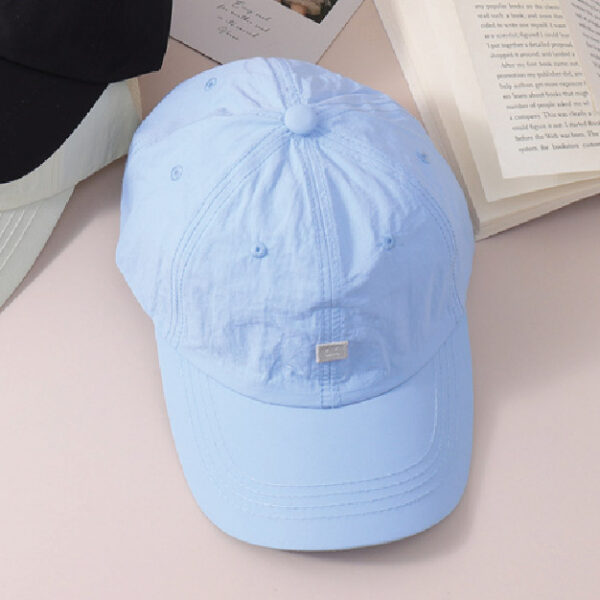 Summer Super Thin Small Square Label Baseball Cap For Kids