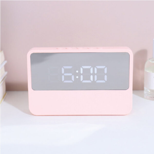 Simple Smart Digital Alarm Clock (Light Pink)