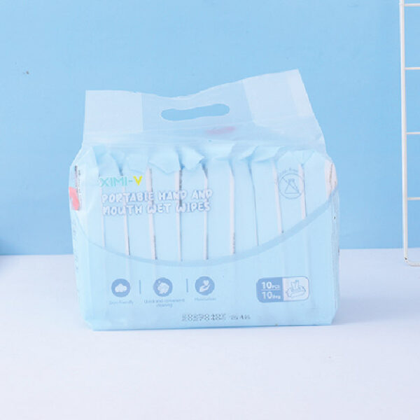 10 Wipes*10 Packs Portable Hand And Mouth Wet Wipes