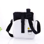 Black and White Contrast Color Messenger Bag