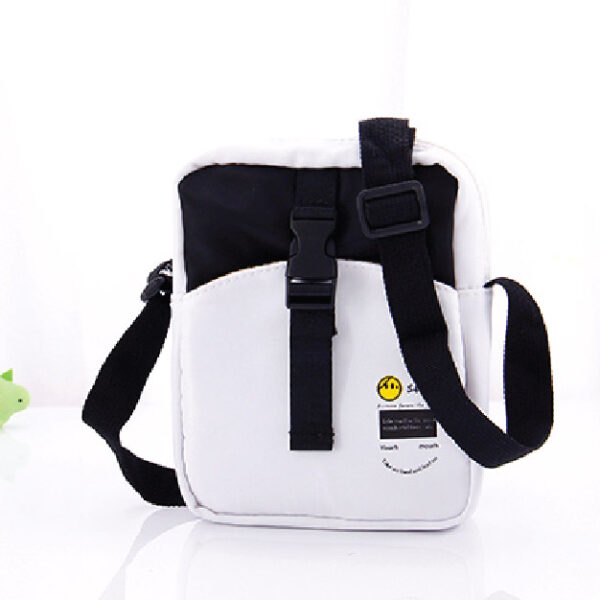Black and White Contrast Color Messenger Bag