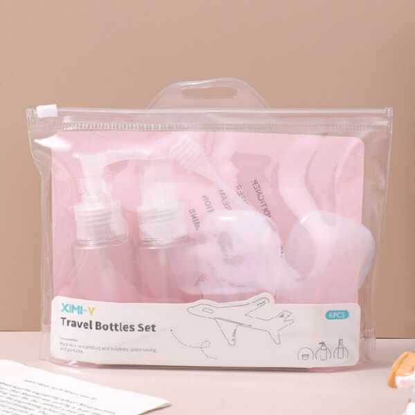 Travel Series Dull Polished Bottles 6Pcs/Set For Toiletries