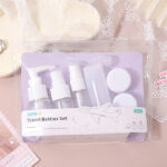 Travel Series Dull Polished Bottles 9Pcs/Set For Toiletries (A)